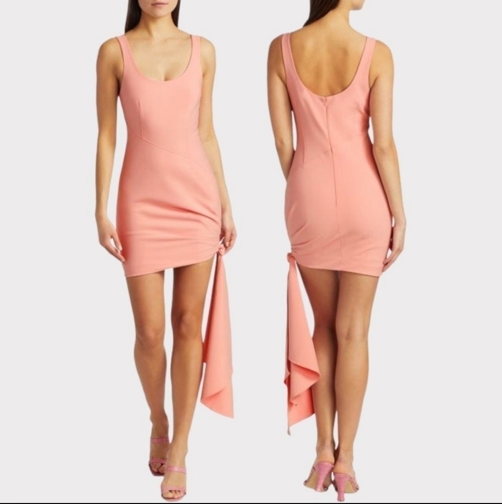 Nwt CINQ À‎ SEPT Sharon Side-Tie Mini Dress Pink 4